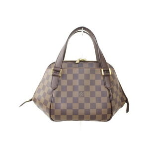 LOUIS VUITTON Belem Damier Ebene Brown Canvas Handbag